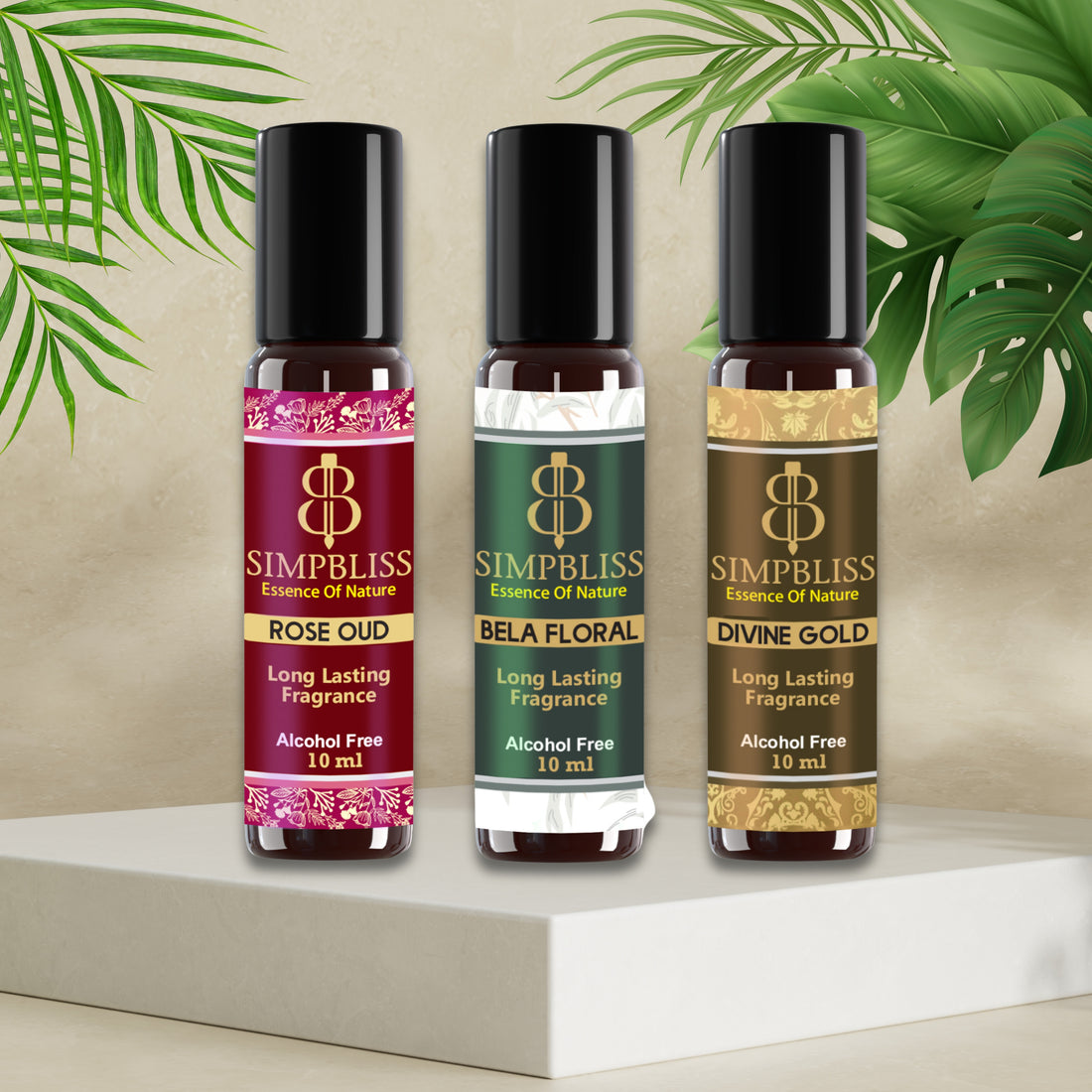 All In One Aromatic Gift Set- Rose Oud, Bela Floral  & Divine Gold 10ml/6ml