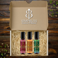 Nature’s Harmony Attar Set: Divine Rose, Fresh Orange & Jasmine